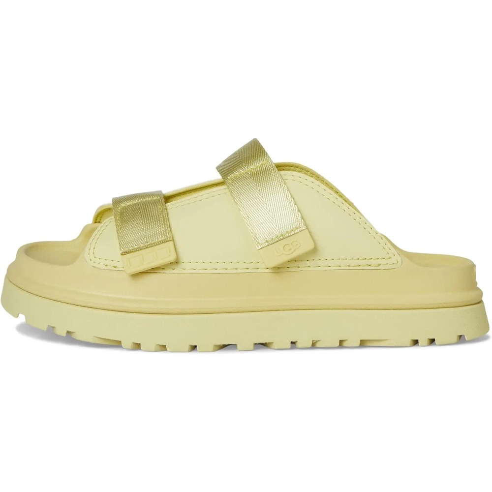 UGG Golden Glow Slide Kids Size 4 Yellow Sandals Platform Strap Shoes NEW